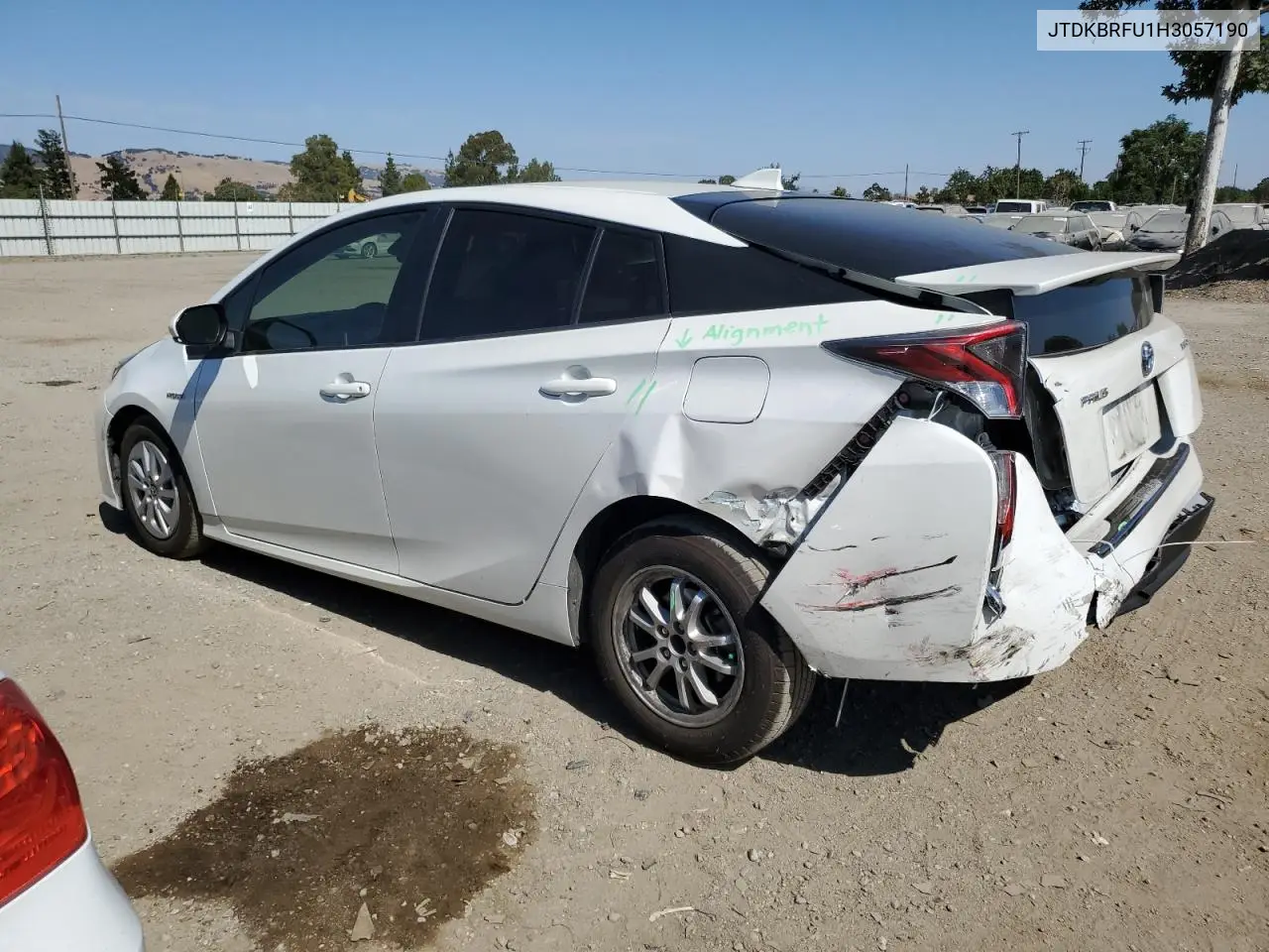 2017 Toyota Prius VIN: JTDKBRFU1H3057190 Lot: 62932025