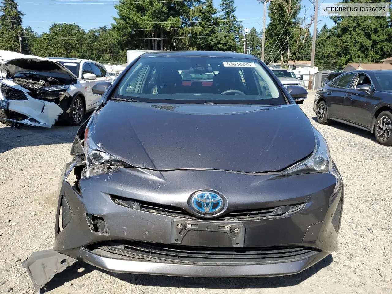 2017 Toyota Prius VIN: JTDKBRFU5H3576629 Lot: 63038995