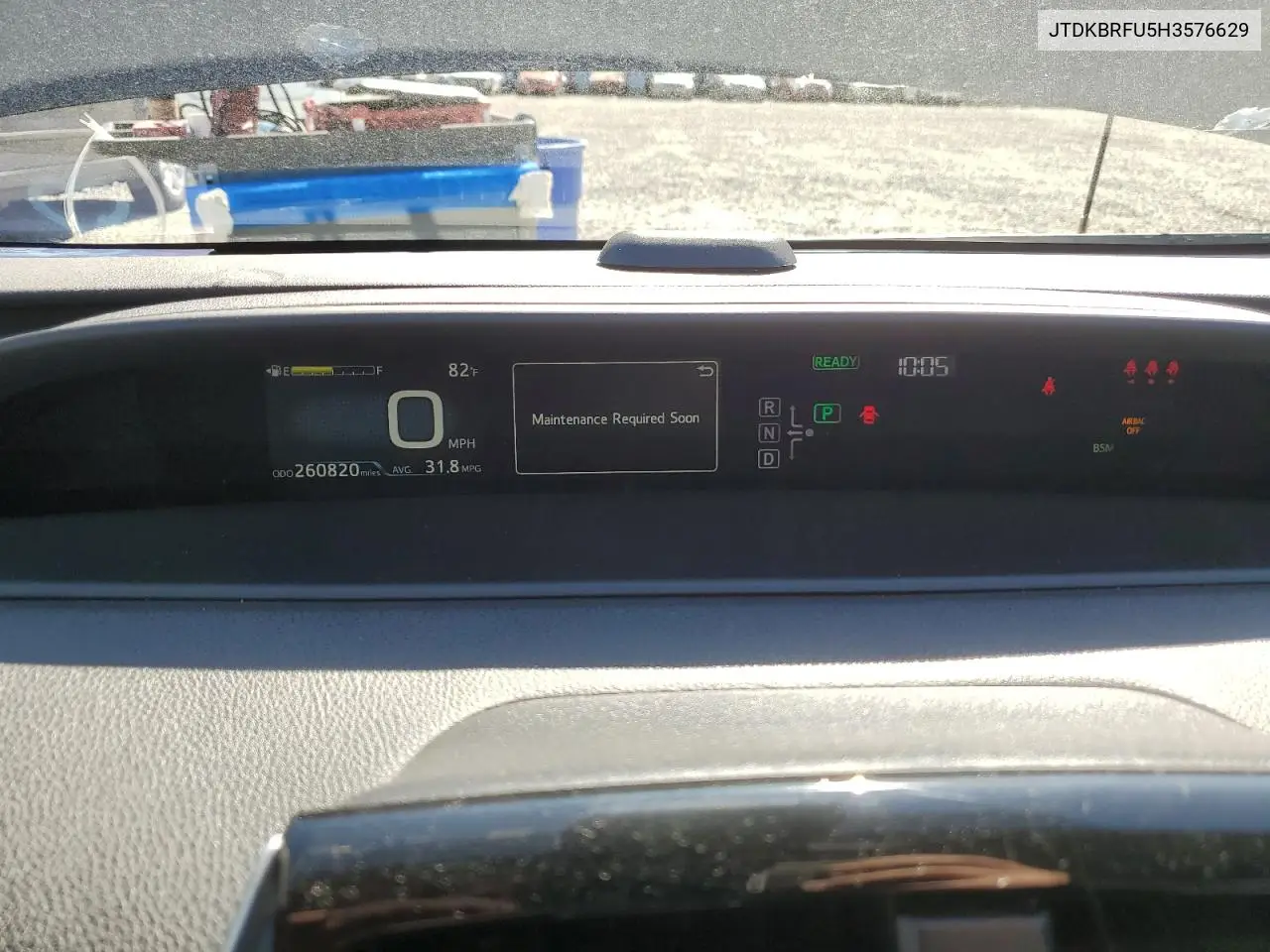 2017 Toyota Prius VIN: JTDKBRFU5H3576629 Lot: 63038995