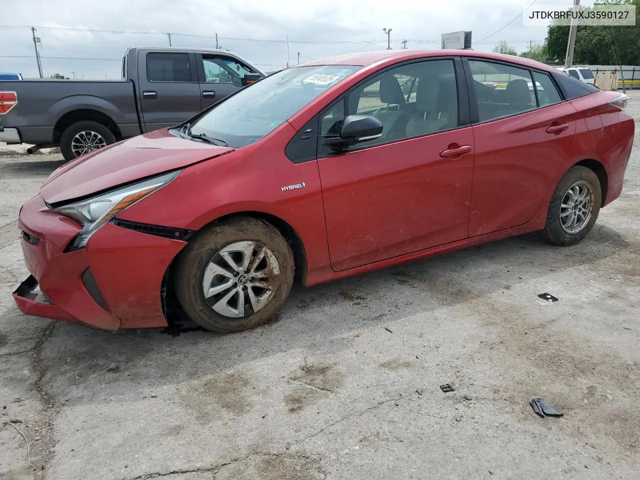2018 Toyota Prius VIN: JTDKBRFUXJ3590127 Lot: 55040635