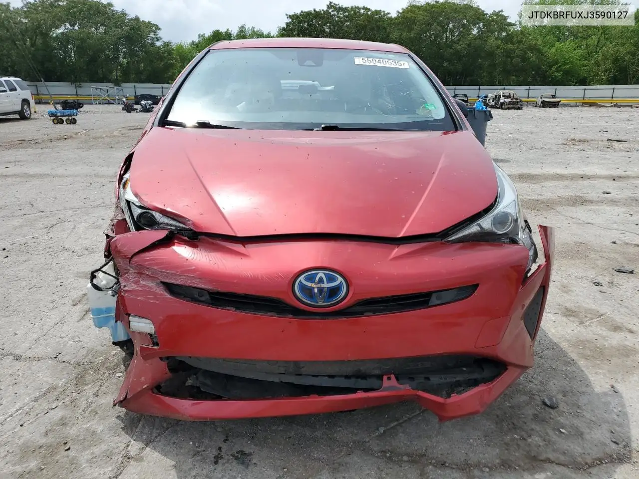 2018 Toyota Prius VIN: JTDKBRFUXJ3590127 Lot: 55040635