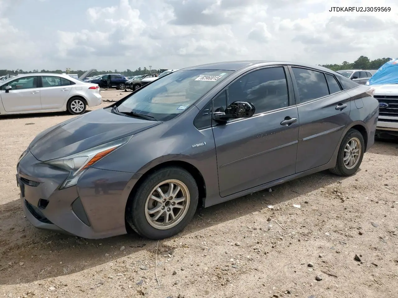 2018 Toyota Prius VIN: JTDKARFU2J3059569 Lot: 62960015