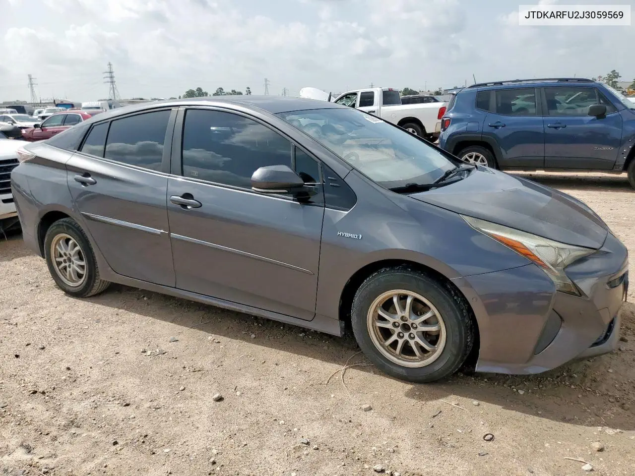 2018 Toyota Prius VIN: JTDKARFU2J3059569 Lot: 62960015