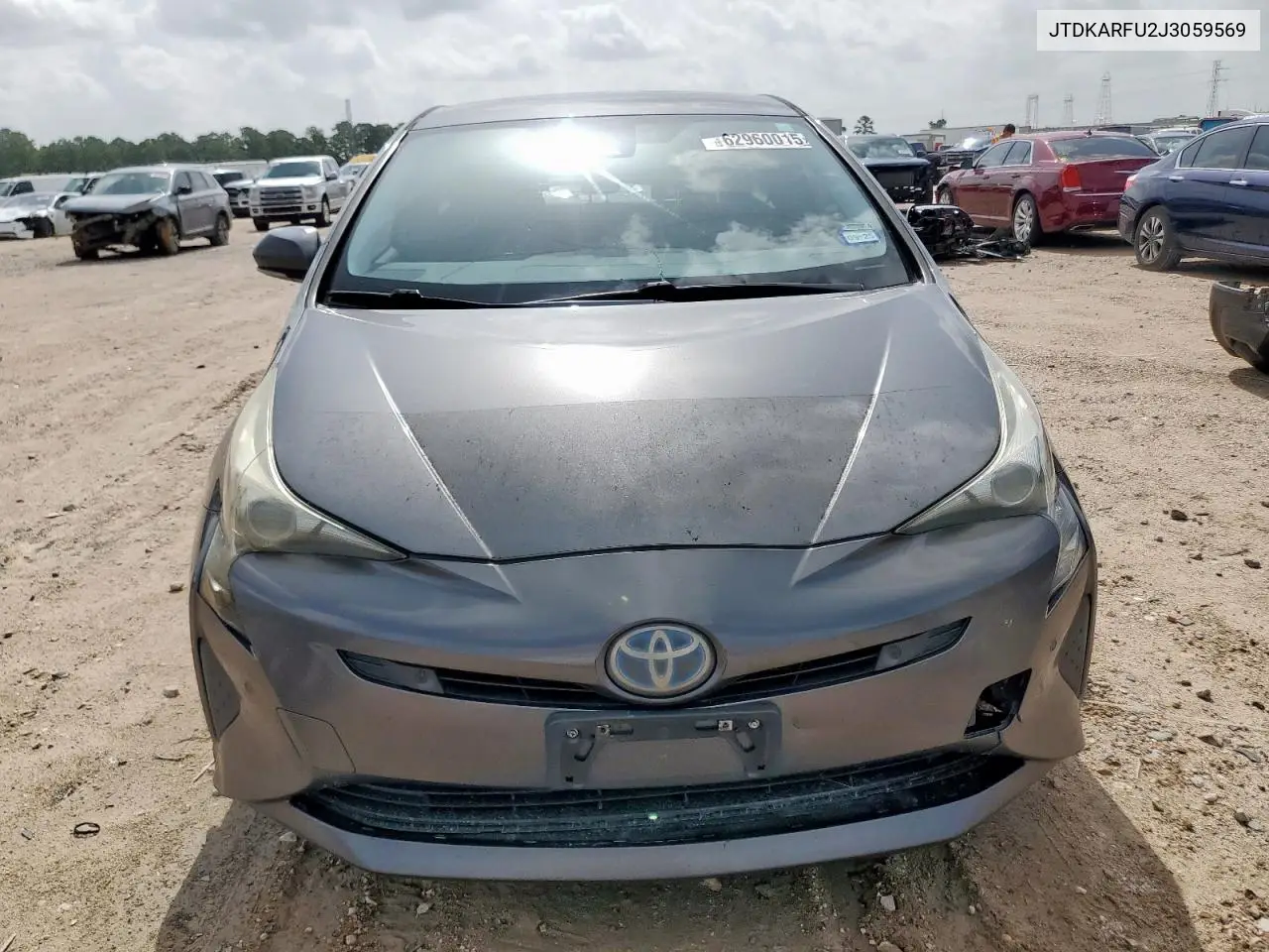 2018 Toyota Prius VIN: JTDKARFU2J3059569 Lot: 62960015