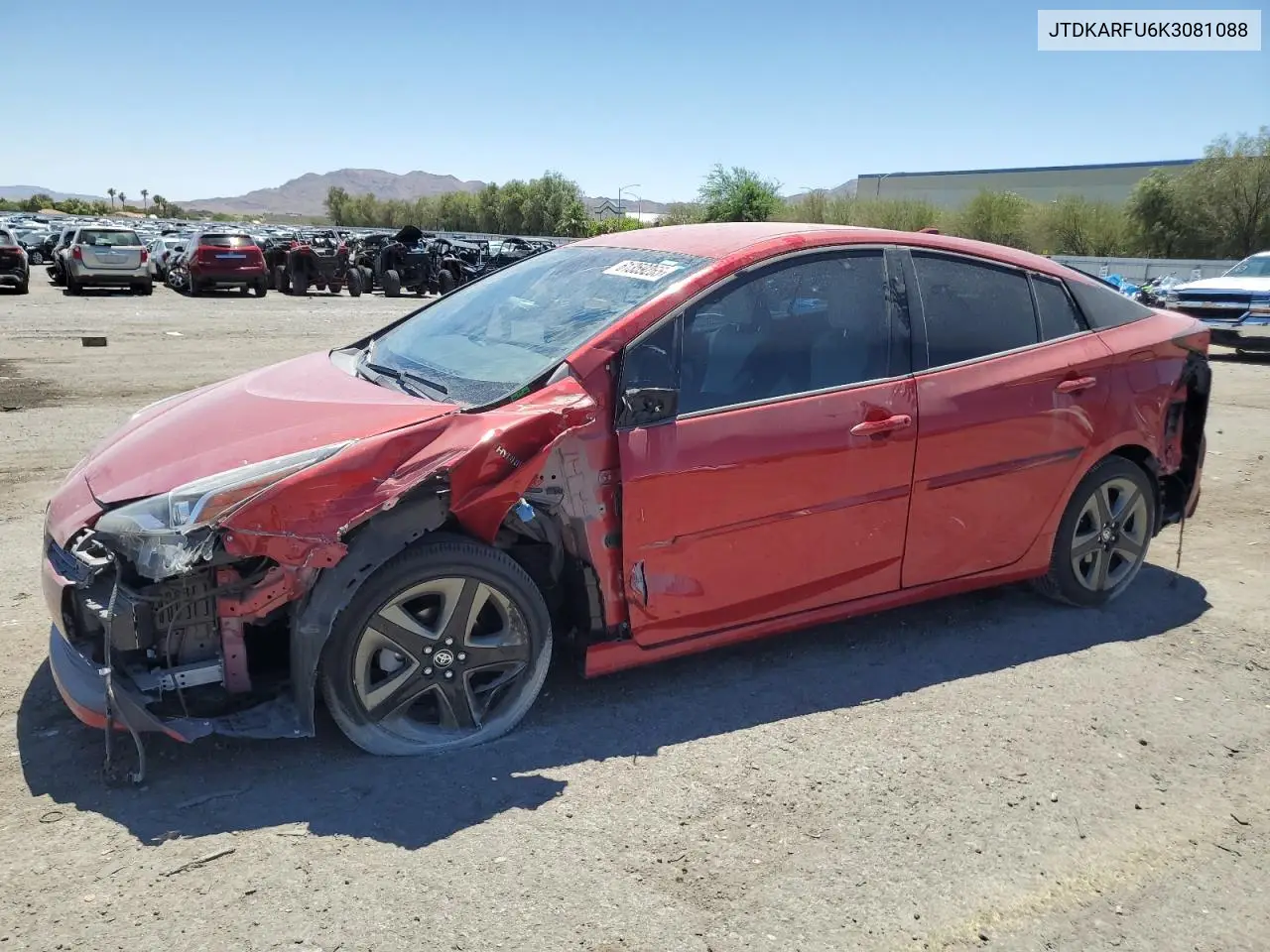 2019 Toyota Prius VIN: JTDKARFU6K3081088 Lot: 61359265