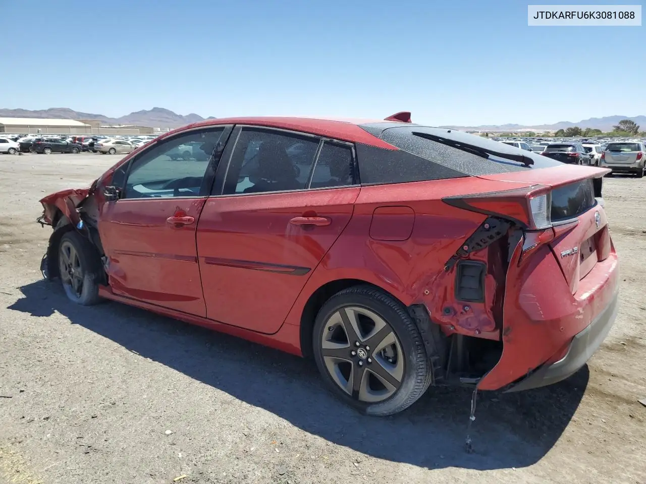 2019 Toyota Prius VIN: JTDKARFU6K3081088 Lot: 61359265