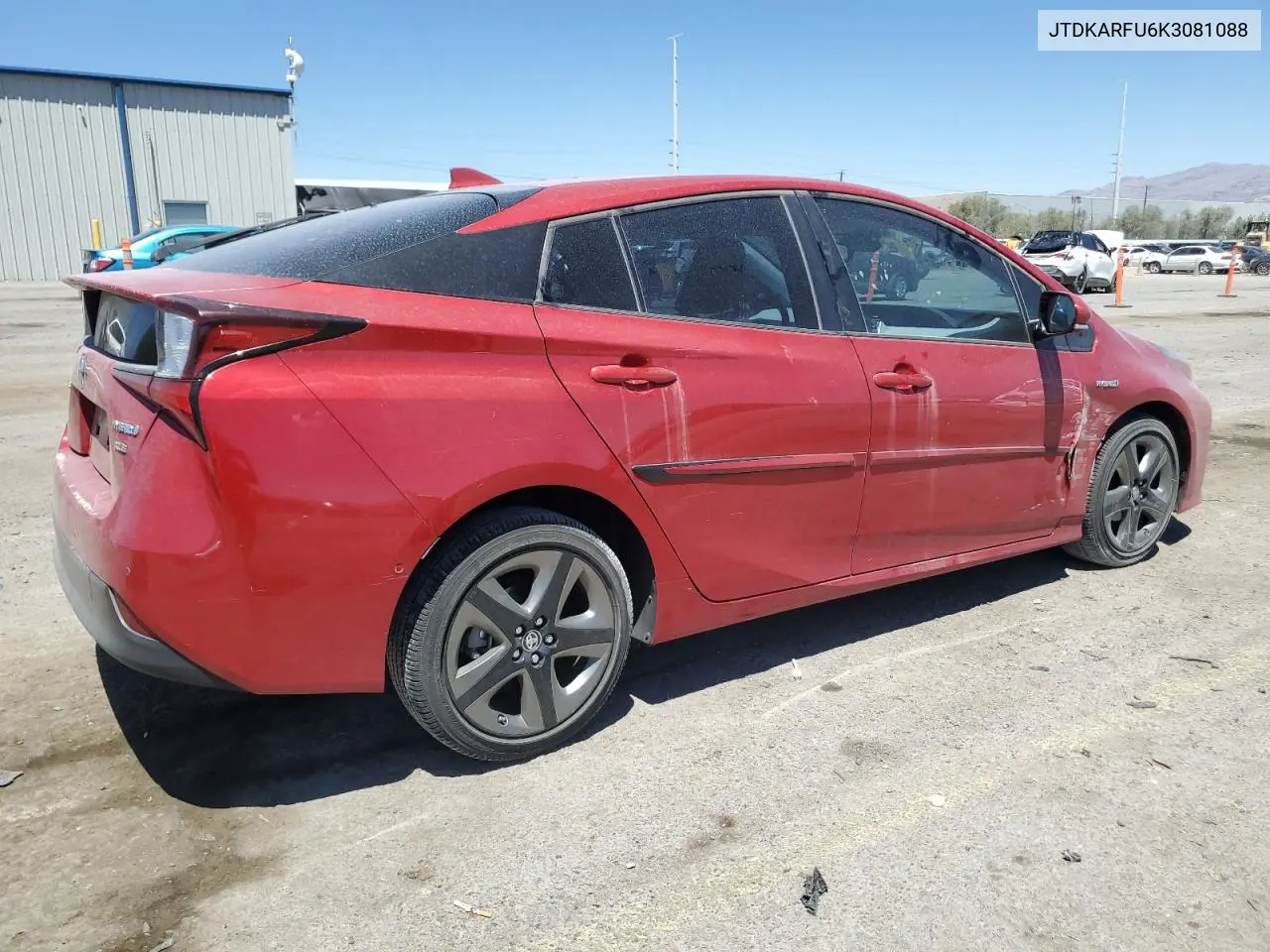 2019 Toyota Prius VIN: JTDKARFU6K3081088 Lot: 61359265