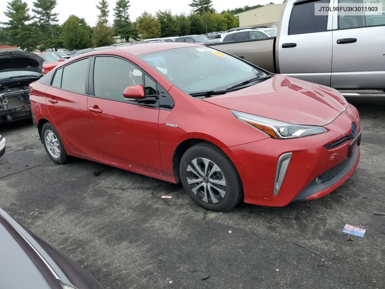 2019 Toyota Prius VIN: JTDL9RFU3K3011903 Lot: 71392684