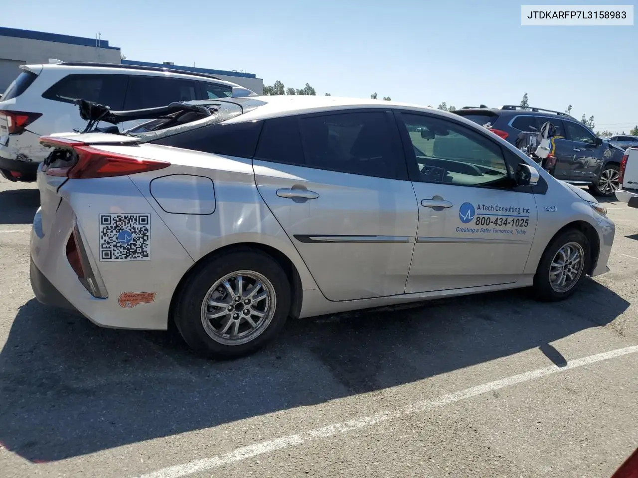 2020 Toyota Prius Prime Le VIN: JTDKARFP7L3158983 Lot: 57030935