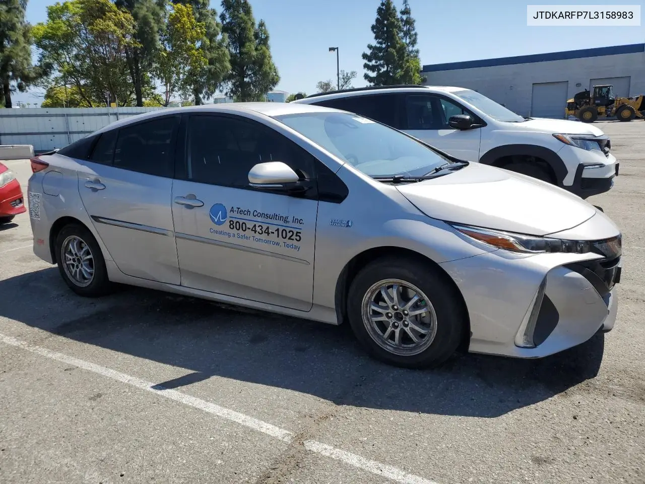 2020 Toyota Prius Prime Le VIN: JTDKARFP7L3158983 Lot: 57030935