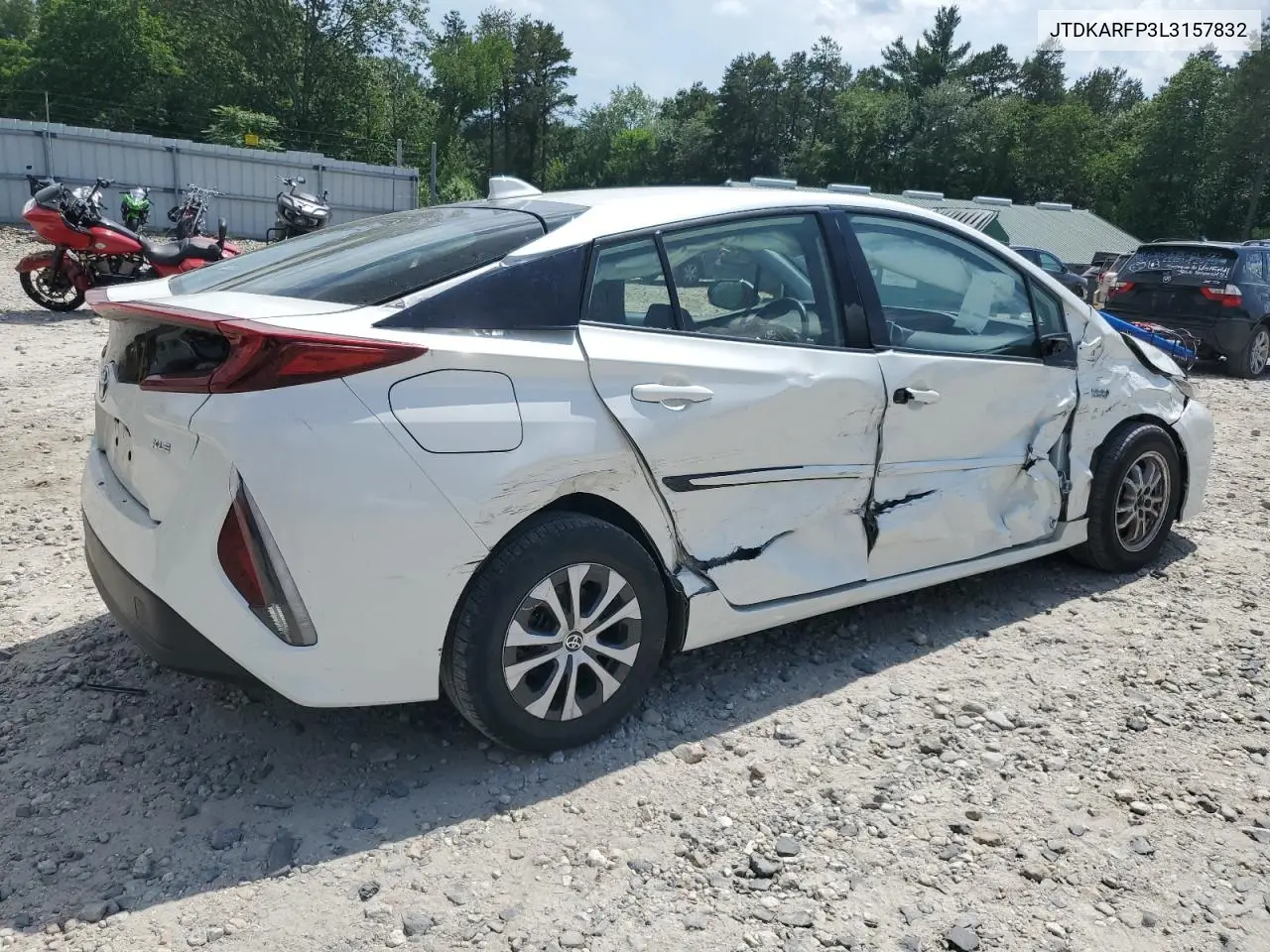 2020 Toyota Prius Prime Le VIN: JTDKARFP3L3157832 Lot: 62648275