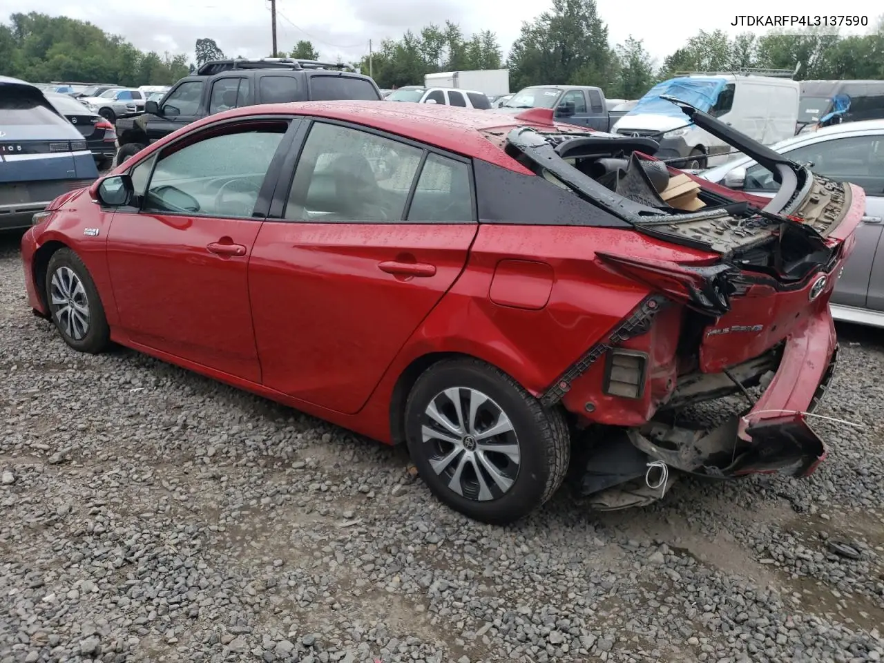 2020 Toyota Prius Prime Le VIN: JTDKARFP4L3137590 Lot: 62722435