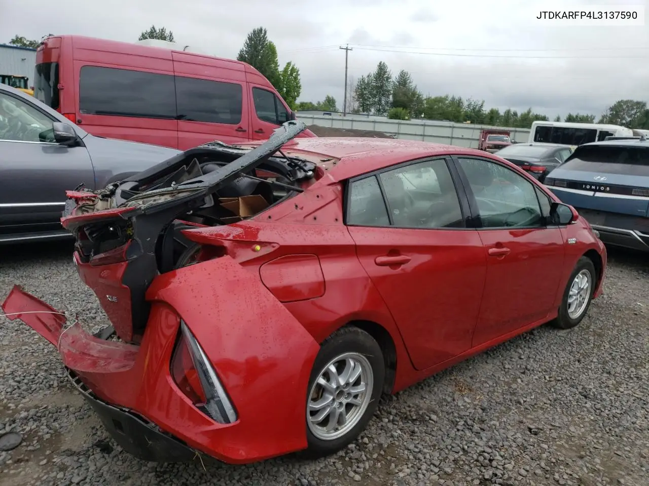 2020 Toyota Prius Prime Le VIN: JTDKARFP4L3137590 Lot: 62722435
