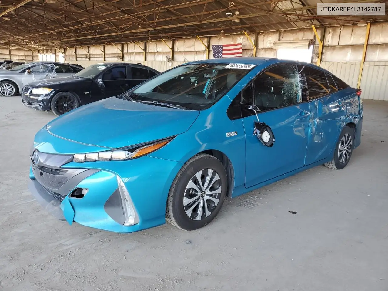 2020 Toyota Prius Prime Le VIN: JTDKARFP4L3142787 Lot: 63055685