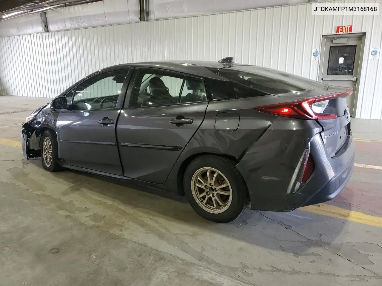 2021 Toyota Prius Prime Le VIN: JTDKAMFP1M3168168 Lot: 60358675