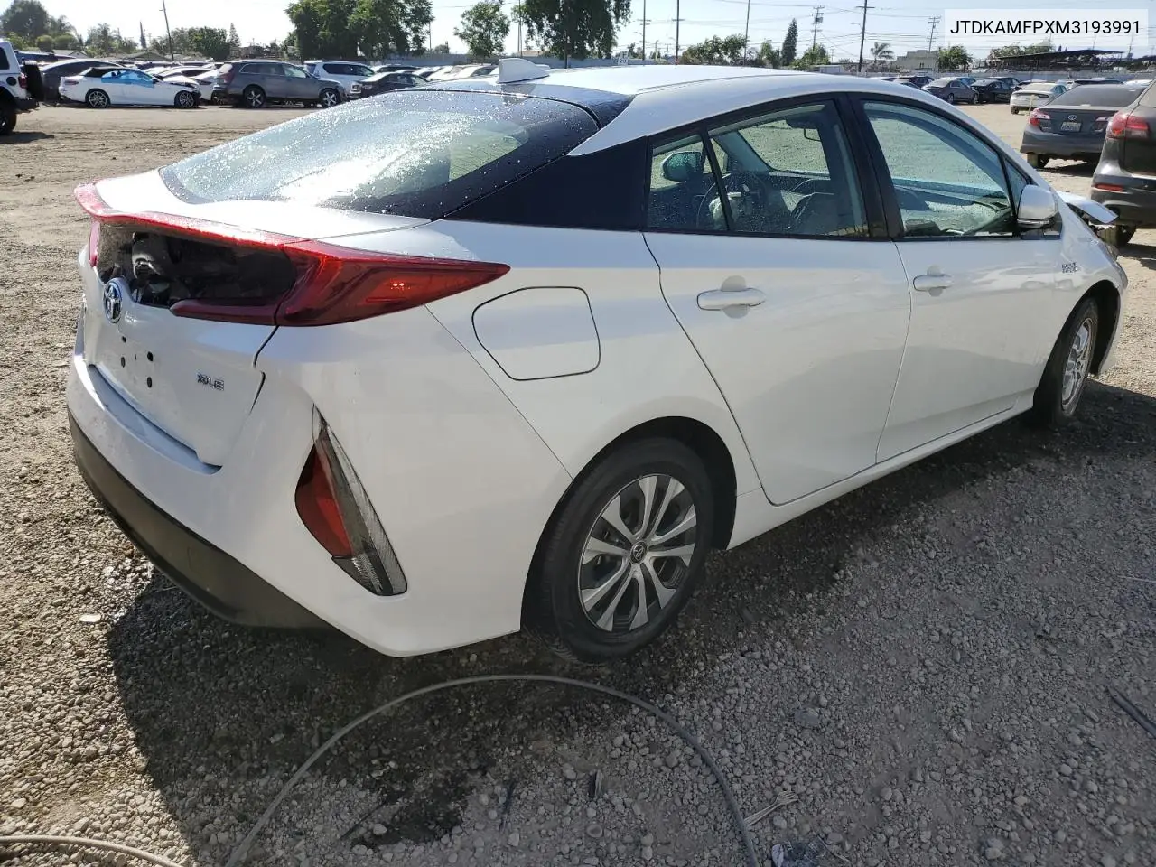 2021 Toyota Prius Prime Le VIN: JTDKAMFPXM3193991 Lot: 61435725