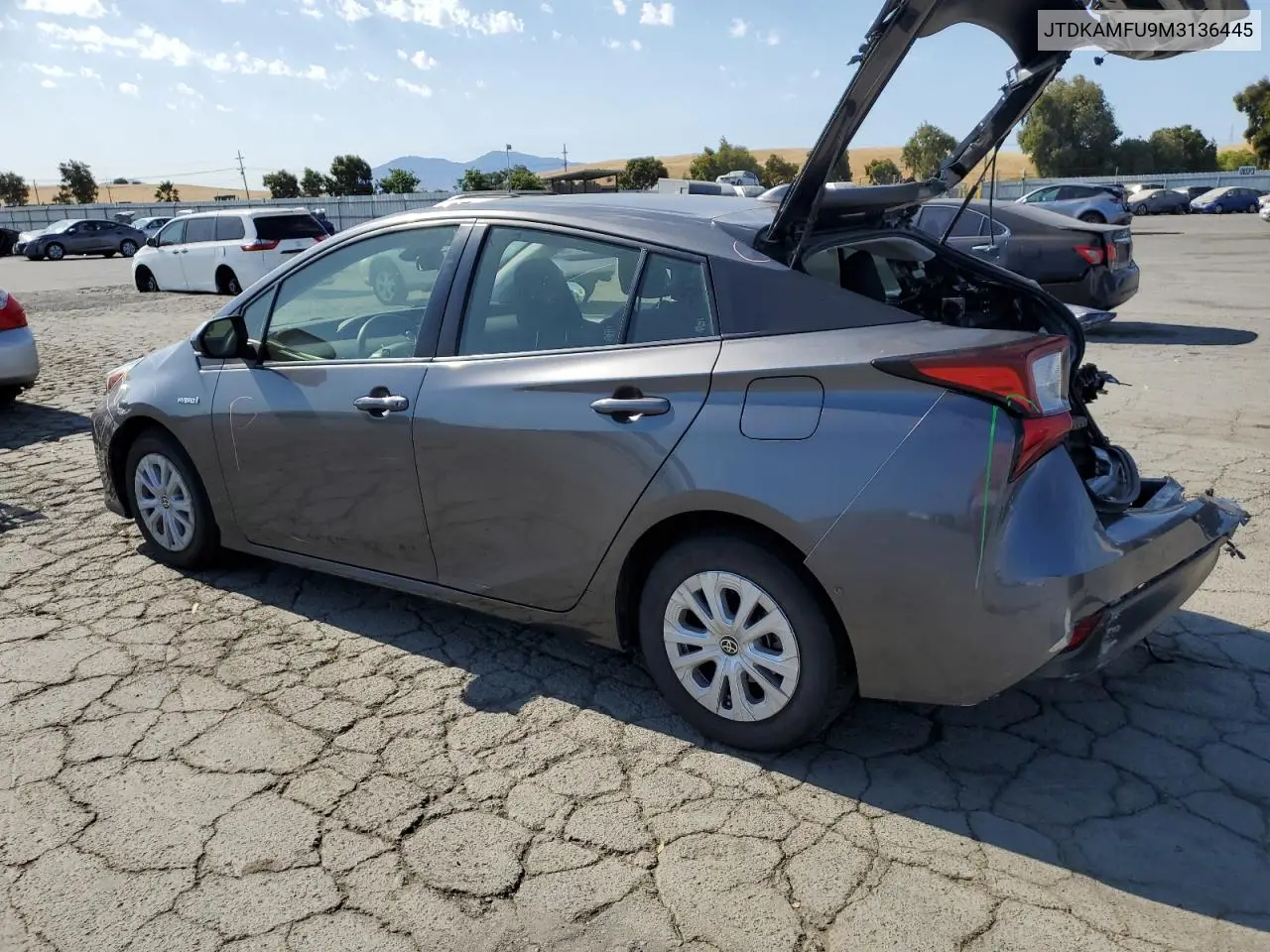 2021 Toyota Prius Special Edition VIN: JTDKAMFU9M3136445 Lot: 62597905