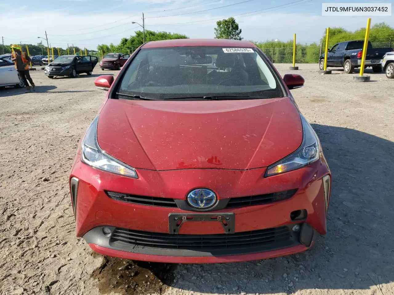 2022 Toyota Prius Le VIN: JTDL9MFU6N3037452 Lot: 62586535