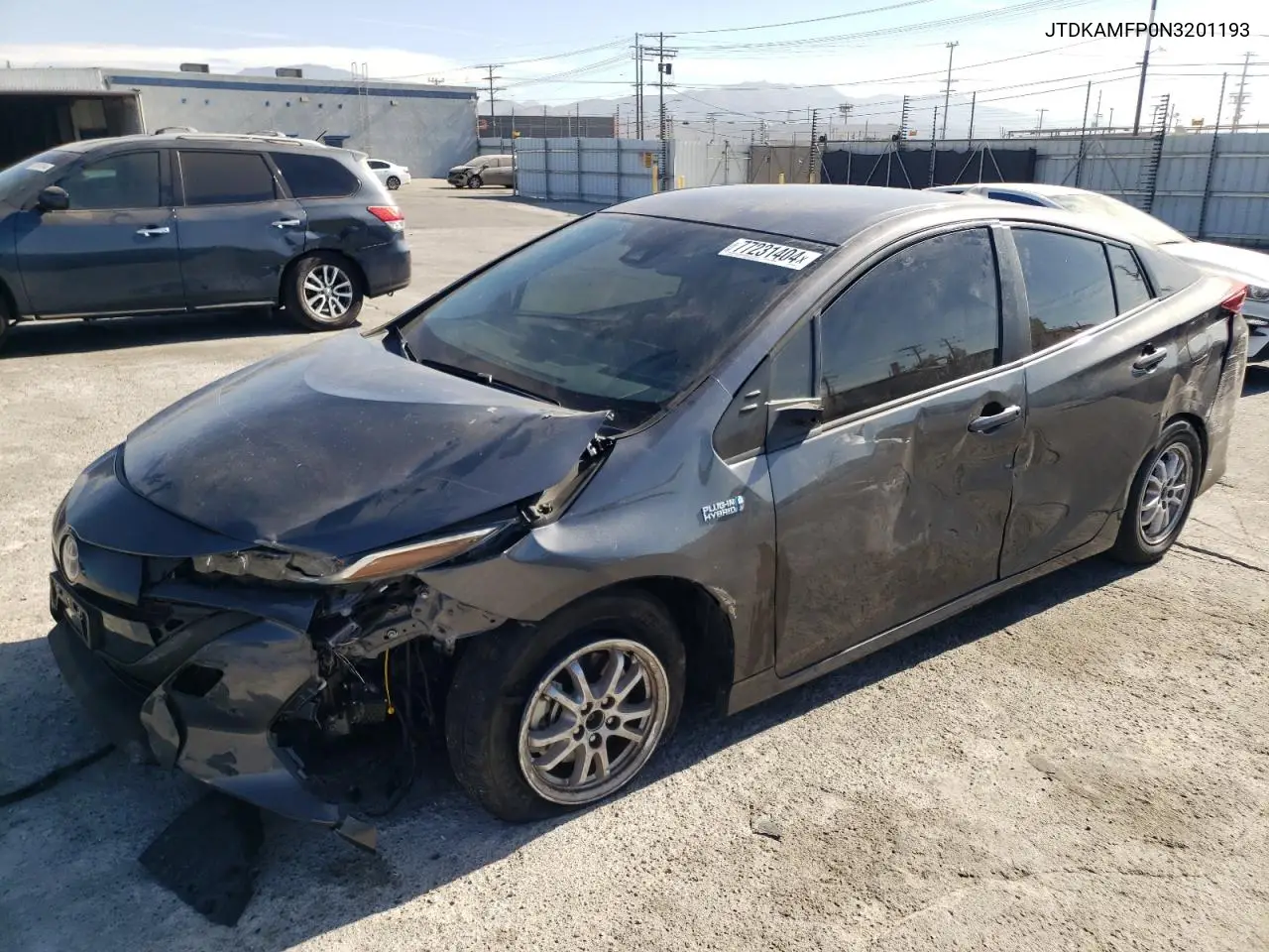 2022 Toyota Prius Prime Le VIN: JTDKAMFP0N3201193 Lot: 77231404