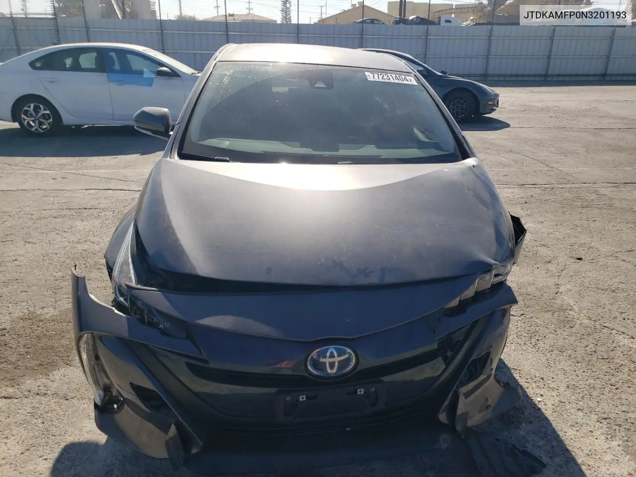 2022 Toyota Prius Prime Le VIN: JTDKAMFP0N3201193 Lot: 77231404