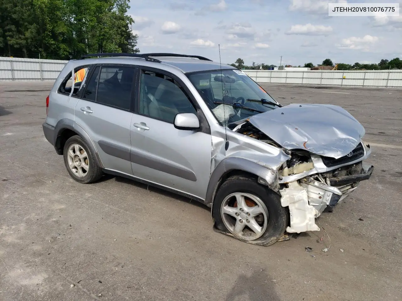 2001 Toyota Rav4 VIN: JTEHH20V810076775 Lot: 52707804