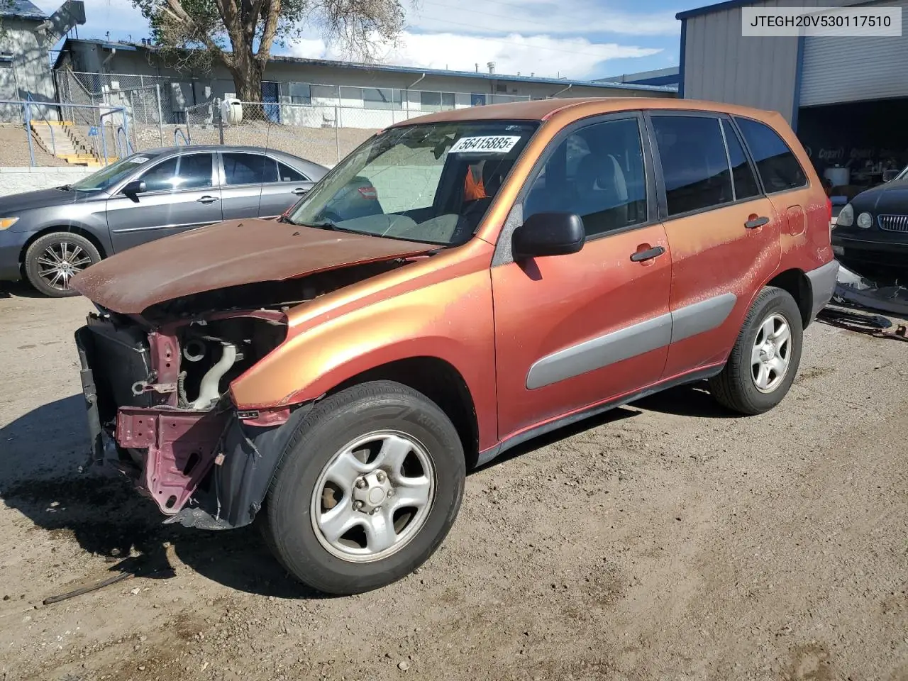 2003 Toyota Rav4 VIN: JTEGH20V530117510 Lot: 56415885