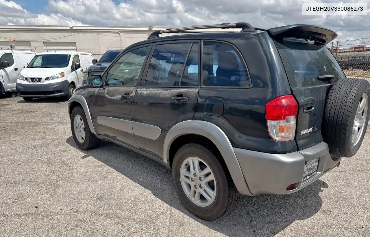 2003 Toyota Rav4 VIN: JTEGH20V330086273 Lot: 56699235