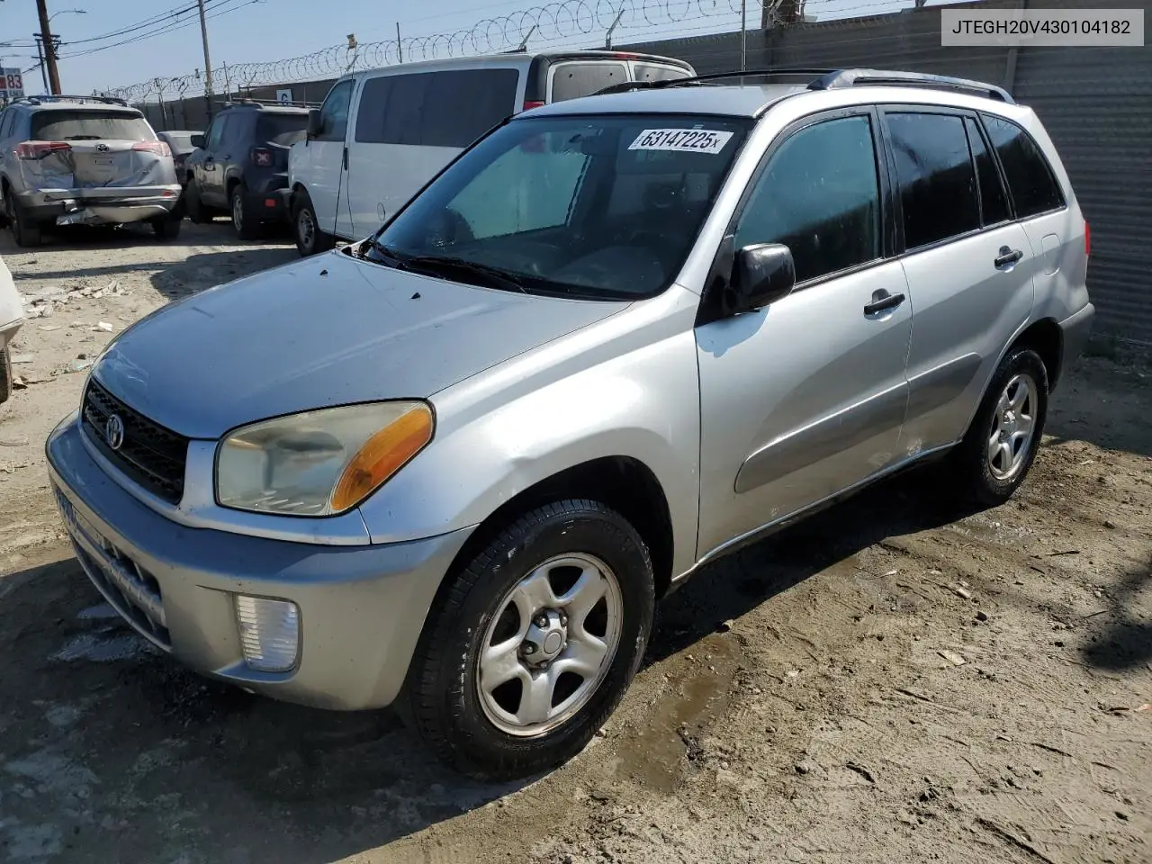 2003 Toyota Rav4 VIN: JTEGH20V430104182 Lot: 63147225