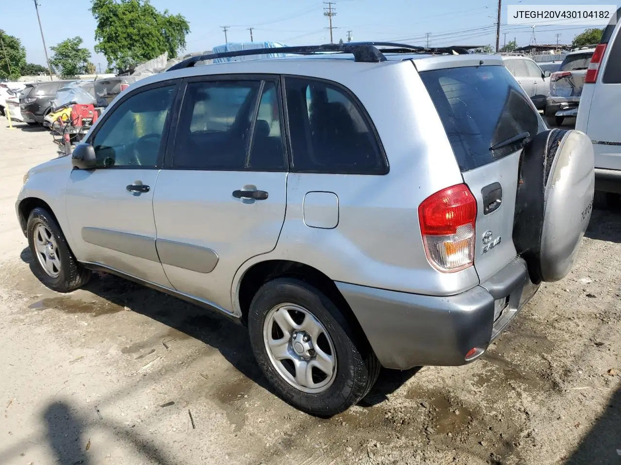 2003 Toyota Rav4 VIN: JTEGH20V430104182 Lot: 63147225