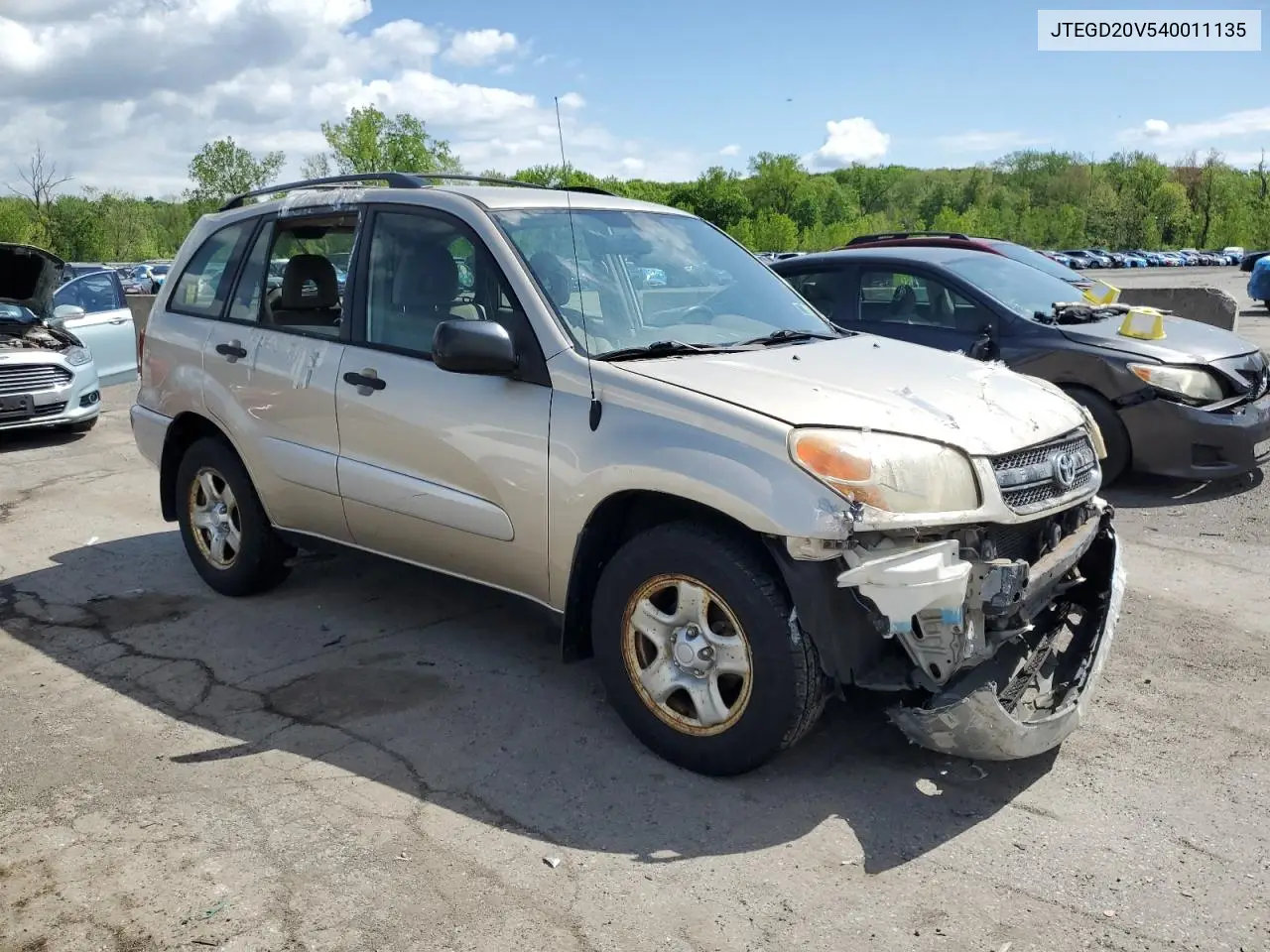 2004 Toyota Rav4 VIN: JTEGD20V540011135 Lot: 56164615