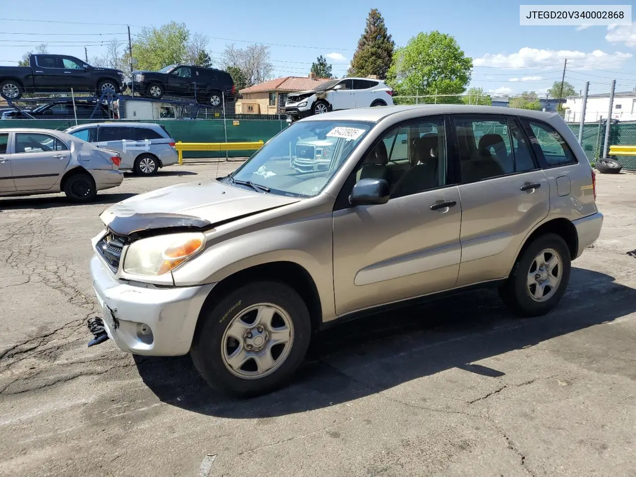 2004 Toyota Rav4 VIN: JTEGD20V340002868 Lot: 56420905