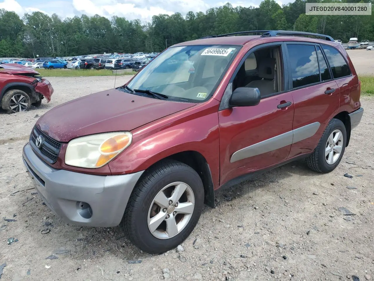 2004 Toyota Rav4 VIN: JTEGD20V840001280 Lot: 56499685