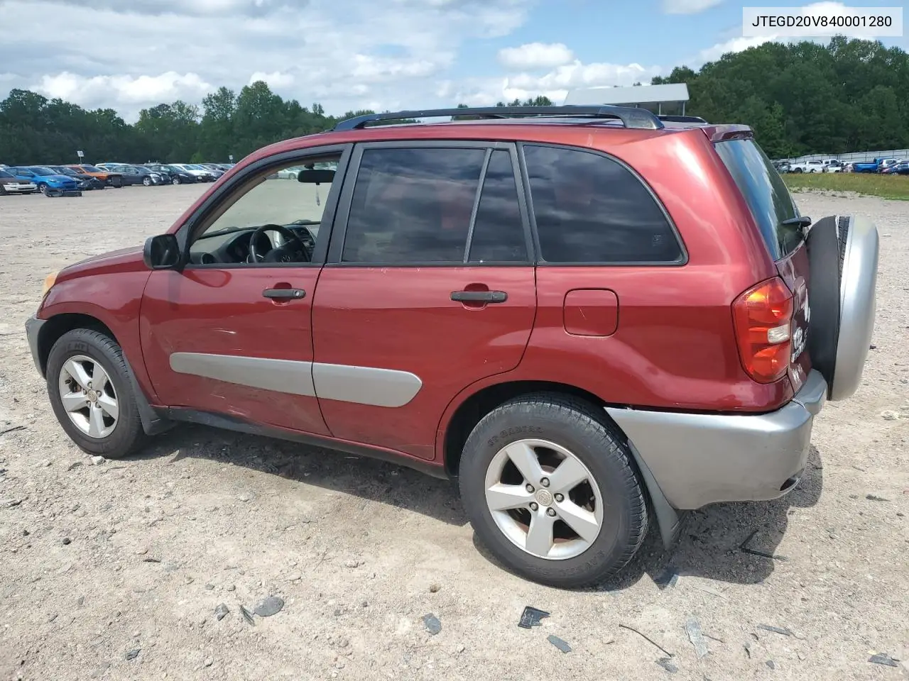 2004 Toyota Rav4 VIN: JTEGD20V840001280 Lot: 56499685