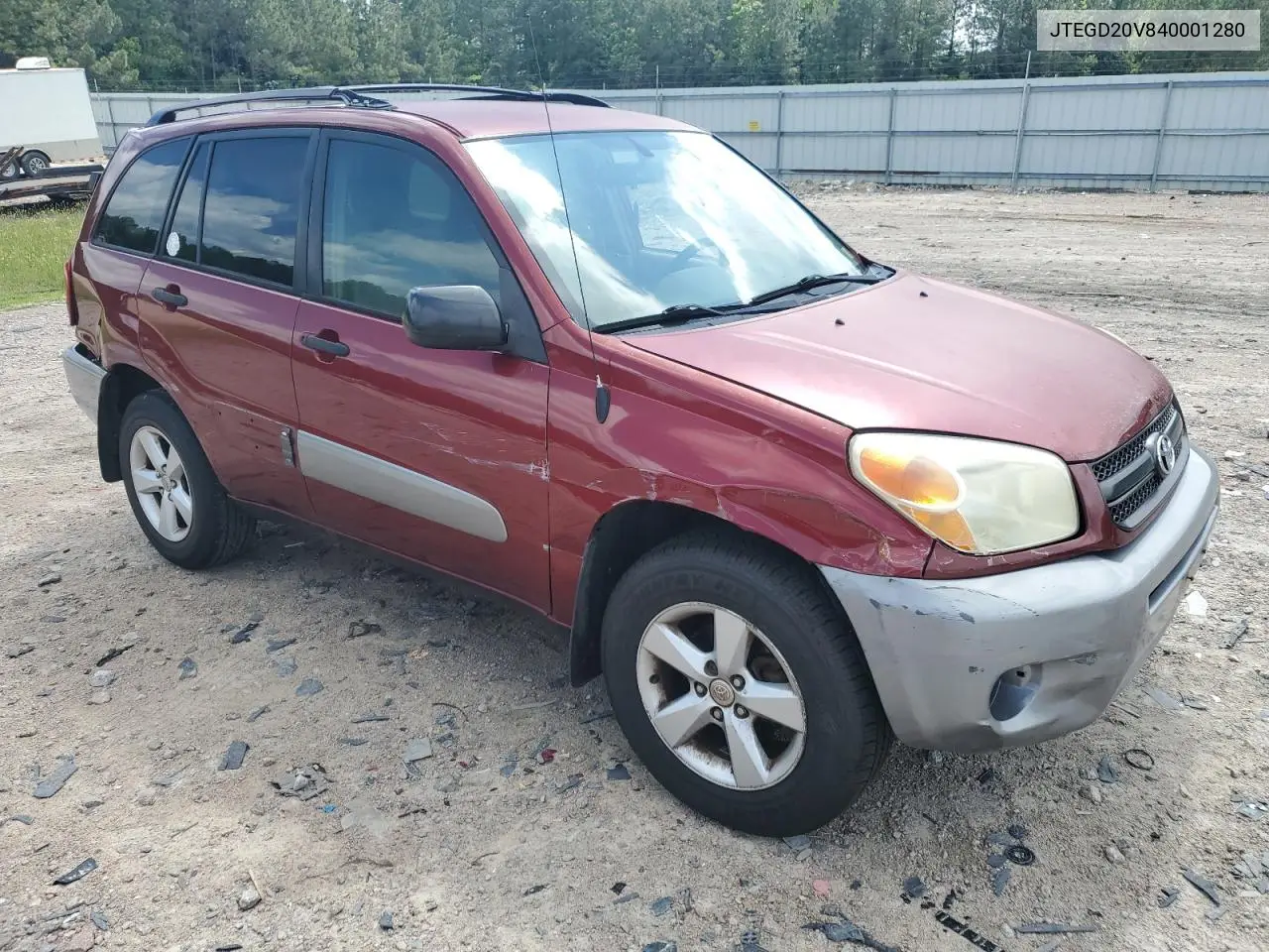 2004 Toyota Rav4 VIN: JTEGD20V840001280 Lot: 56499685