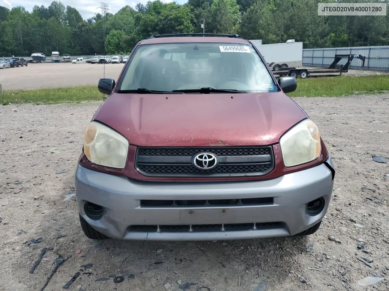 2004 Toyota Rav4 VIN: JTEGD20V840001280 Lot: 56499685