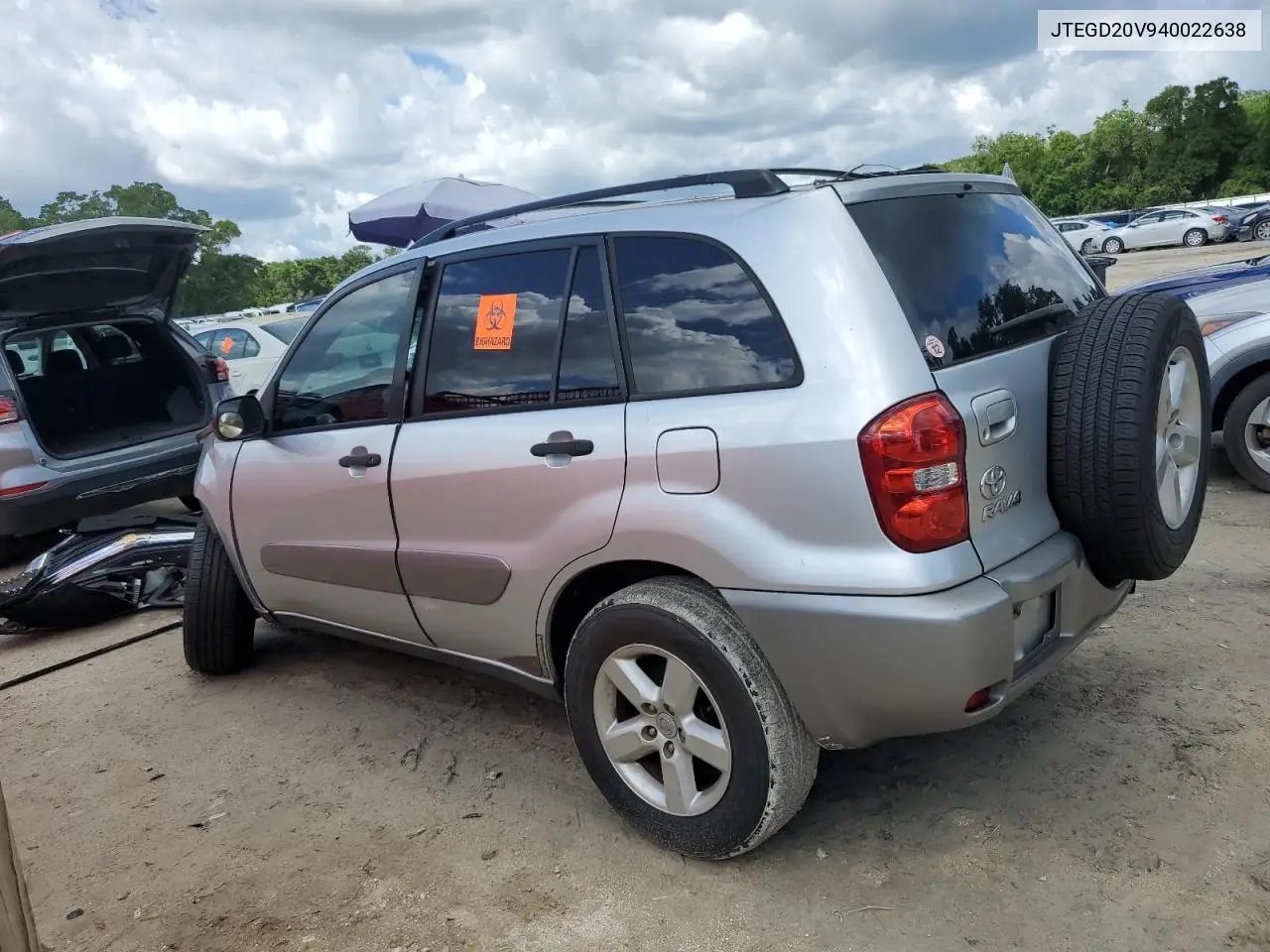 2004 Toyota Rav4 VIN: JTEGD20V940022638 Lot: 56646325