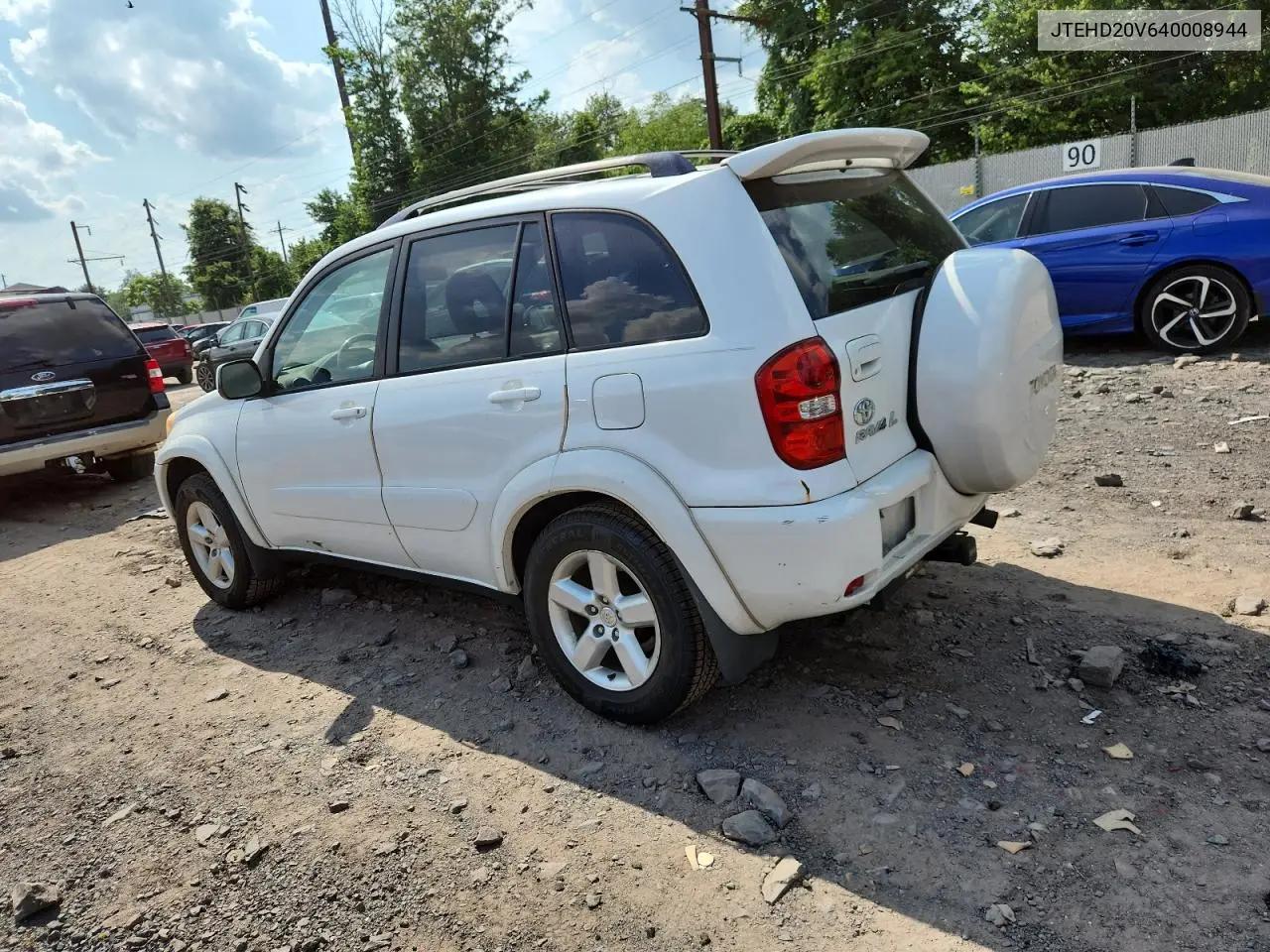 2004 Toyota Rav4 VIN: JTEHD20V640008944 Lot: 61630295