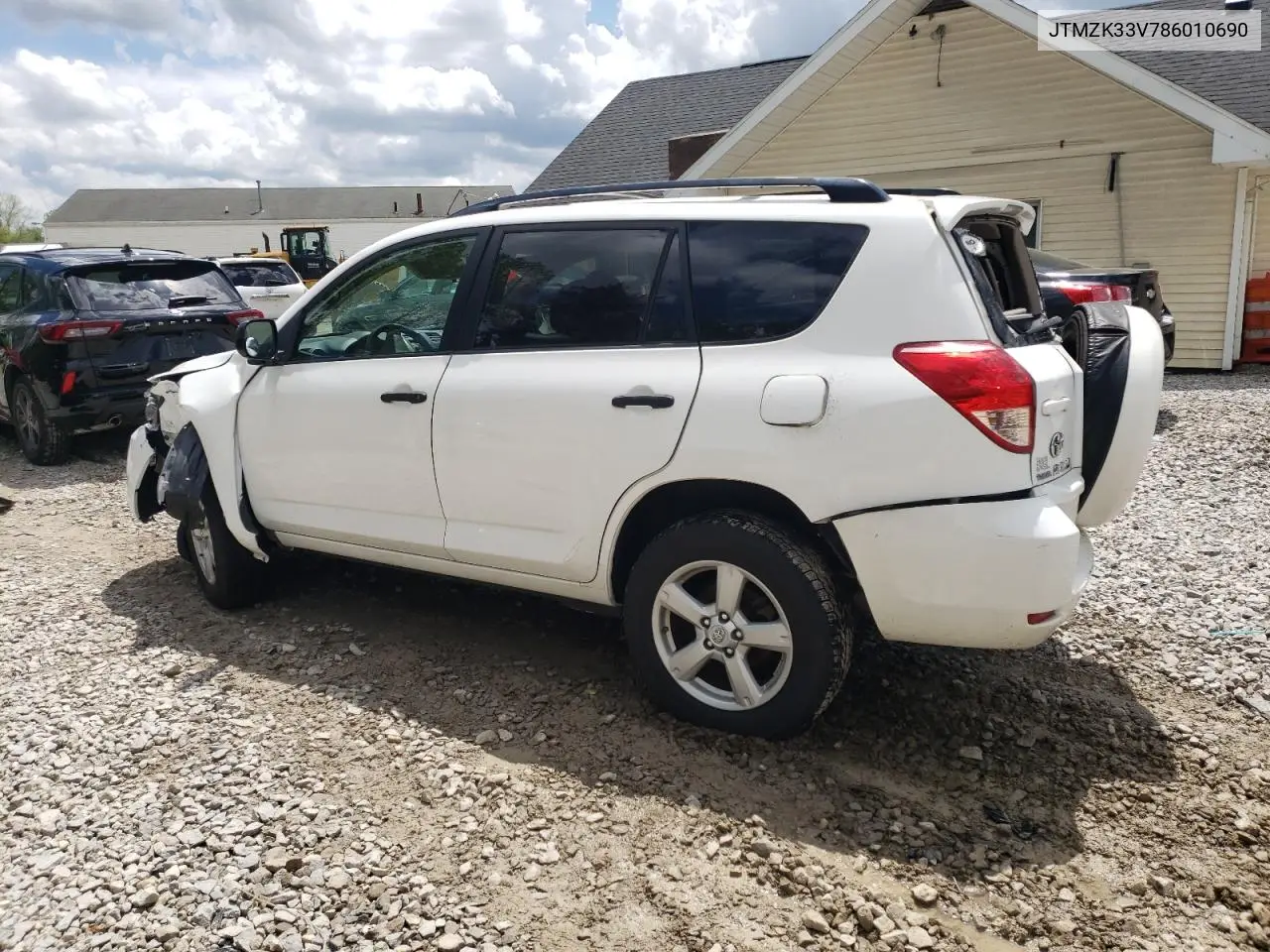 2008 Toyota Rav4 VIN: JTMZK33V786010690 Lot: 56968385