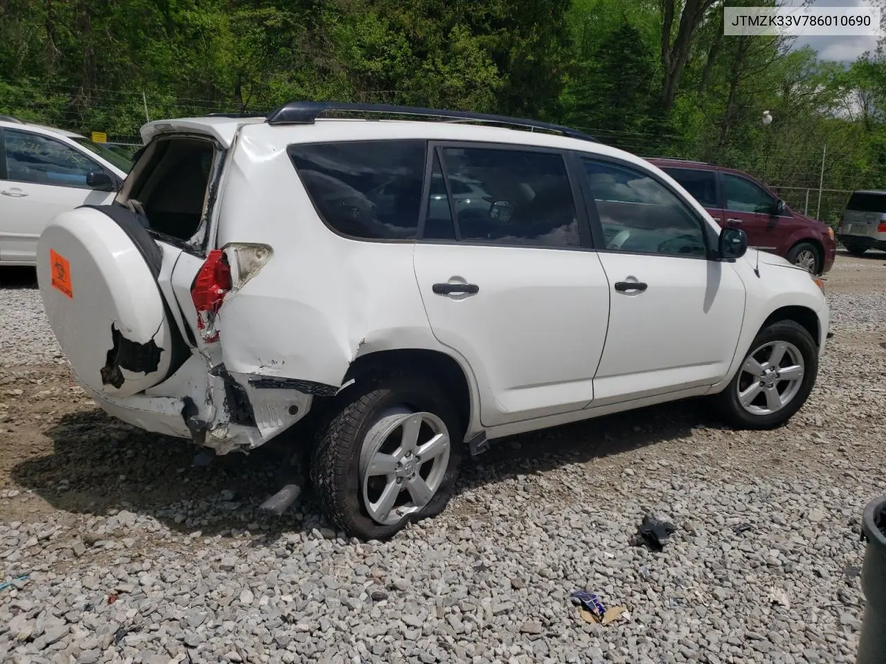 2008 Toyota Rav4 VIN: JTMZK33V786010690 Lot: 56968385