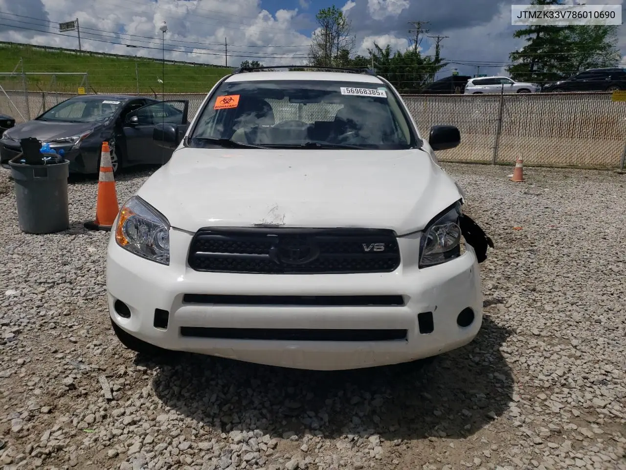 2008 Toyota Rav4 VIN: JTMZK33V786010690 Lot: 56968385
