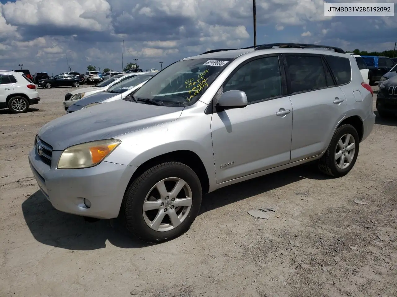 2008 Toyota Rav4 Limited VIN: JTMBD31V285192092 Lot: 62959885