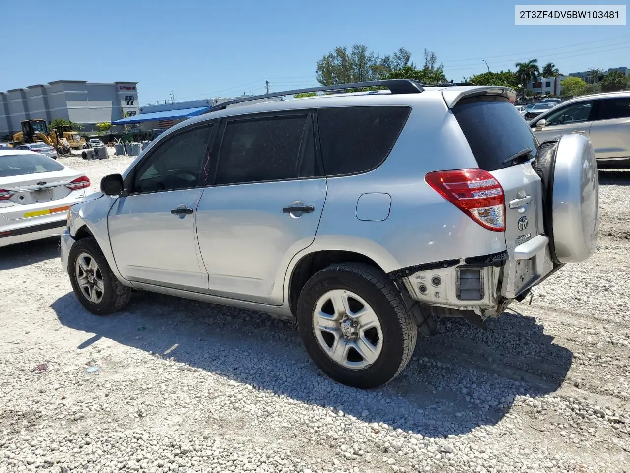 2011 Toyota Rav4 VIN: 2T3ZF4DV5BW103481 Lot: 56538675