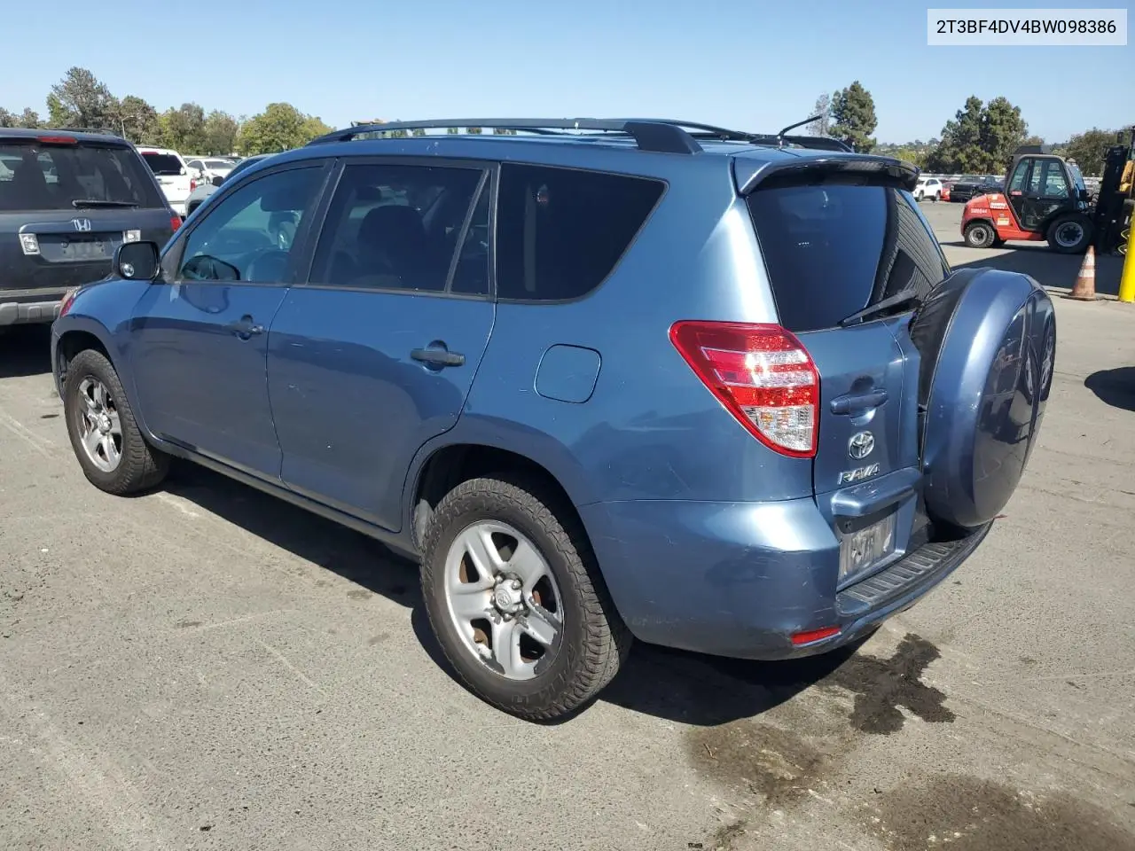 2011 Toyota Rav4 VIN: 2T3BF4DV4BW098386 Lot: 63086495