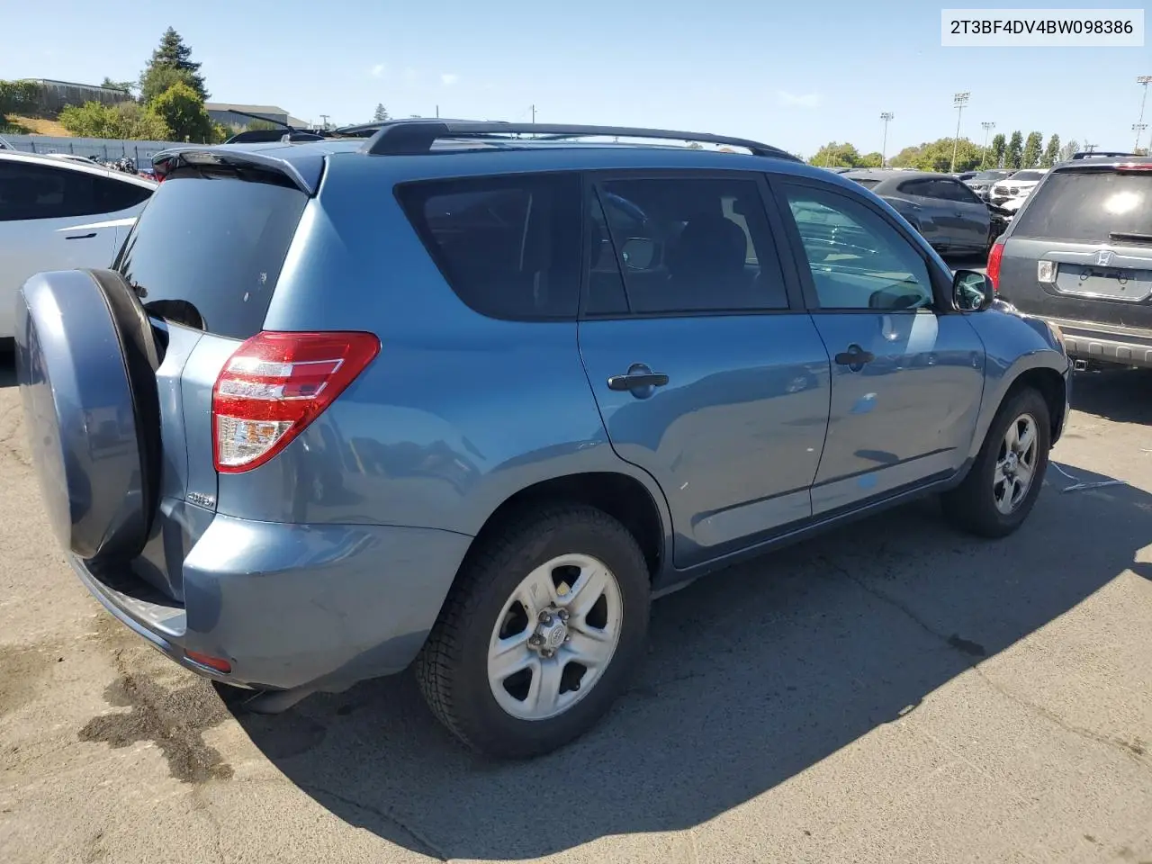 2011 Toyota Rav4 VIN: 2T3BF4DV4BW098386 Lot: 63086495
