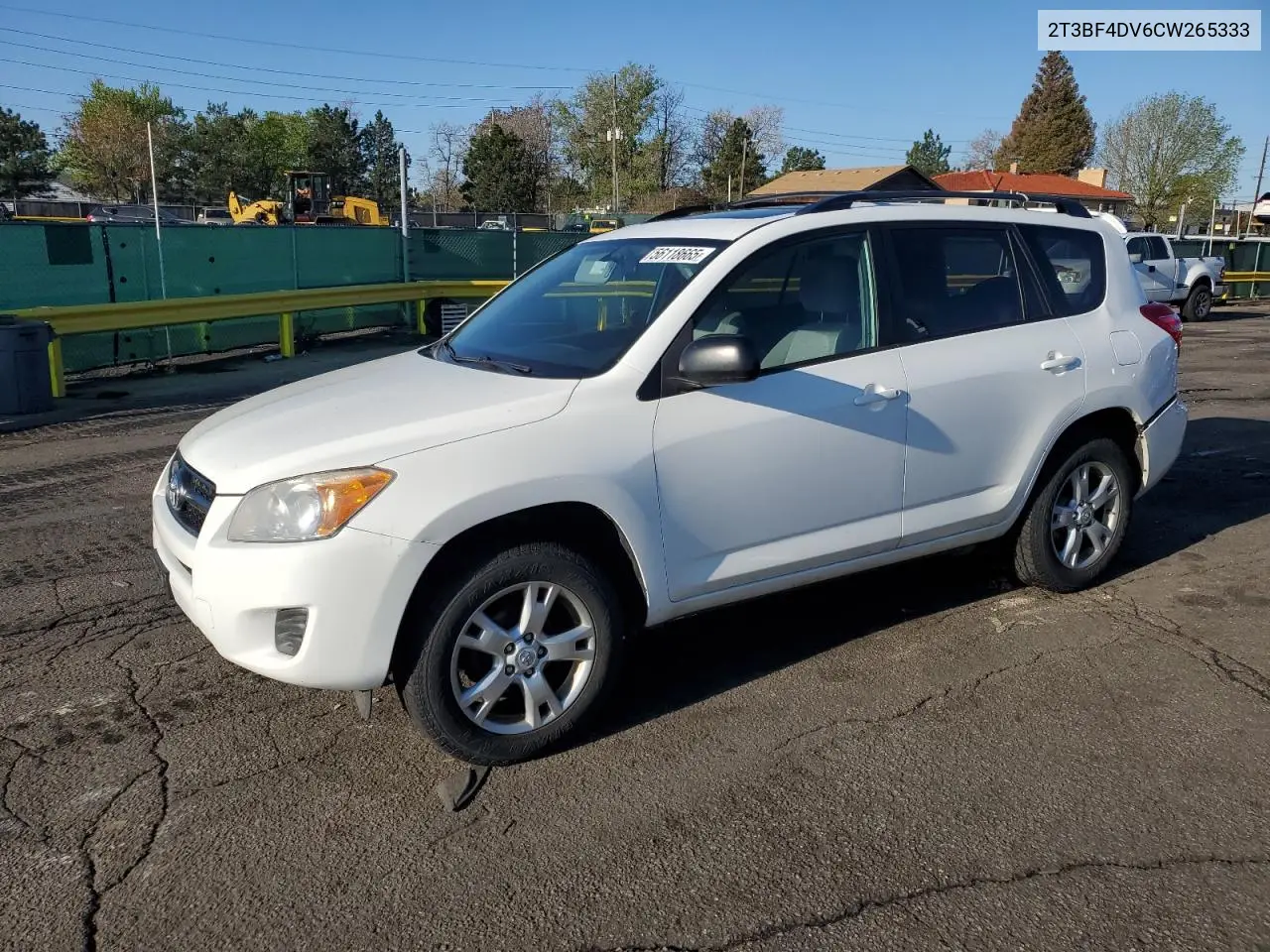 2012 Toyota Rav4 VIN: 2T3BF4DV6CW265333 Lot: 56118665