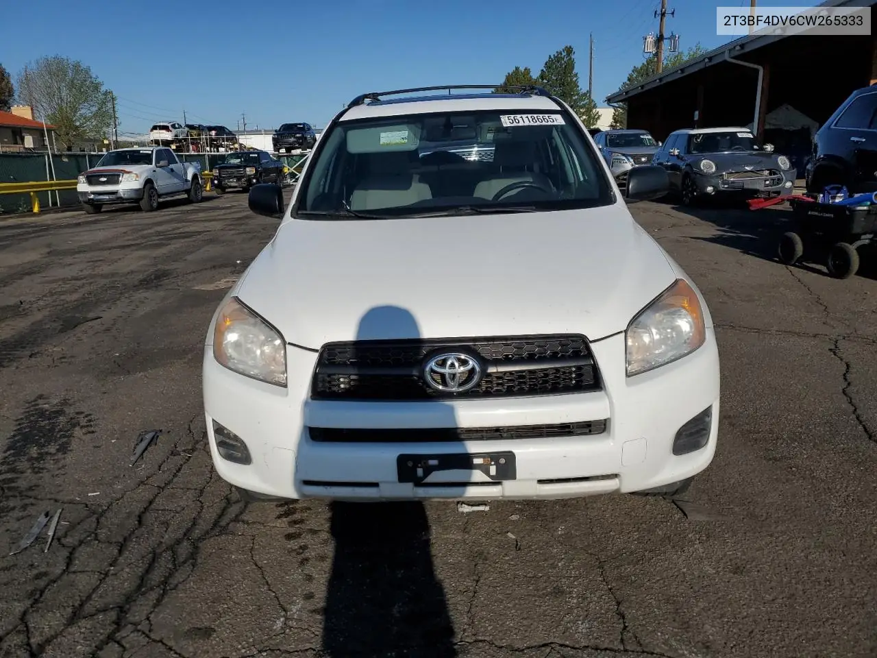 2012 Toyota Rav4 VIN: 2T3BF4DV6CW265333 Lot: 56118665