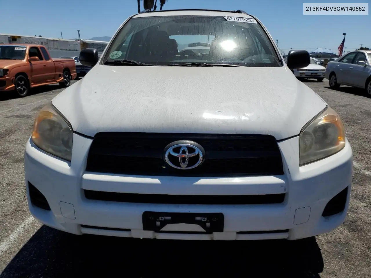 2012 Toyota Rav4 VIN: 2T3KF4DV3CW140662 Lot: 62707925
