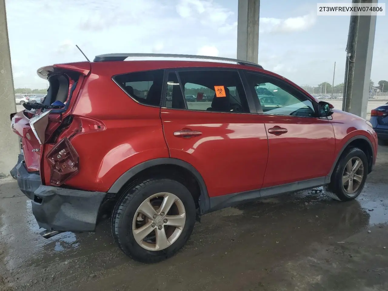 2014 Toyota Rav4 Xle VIN: 2T3WFREVXEW074806 Lot: 62678955