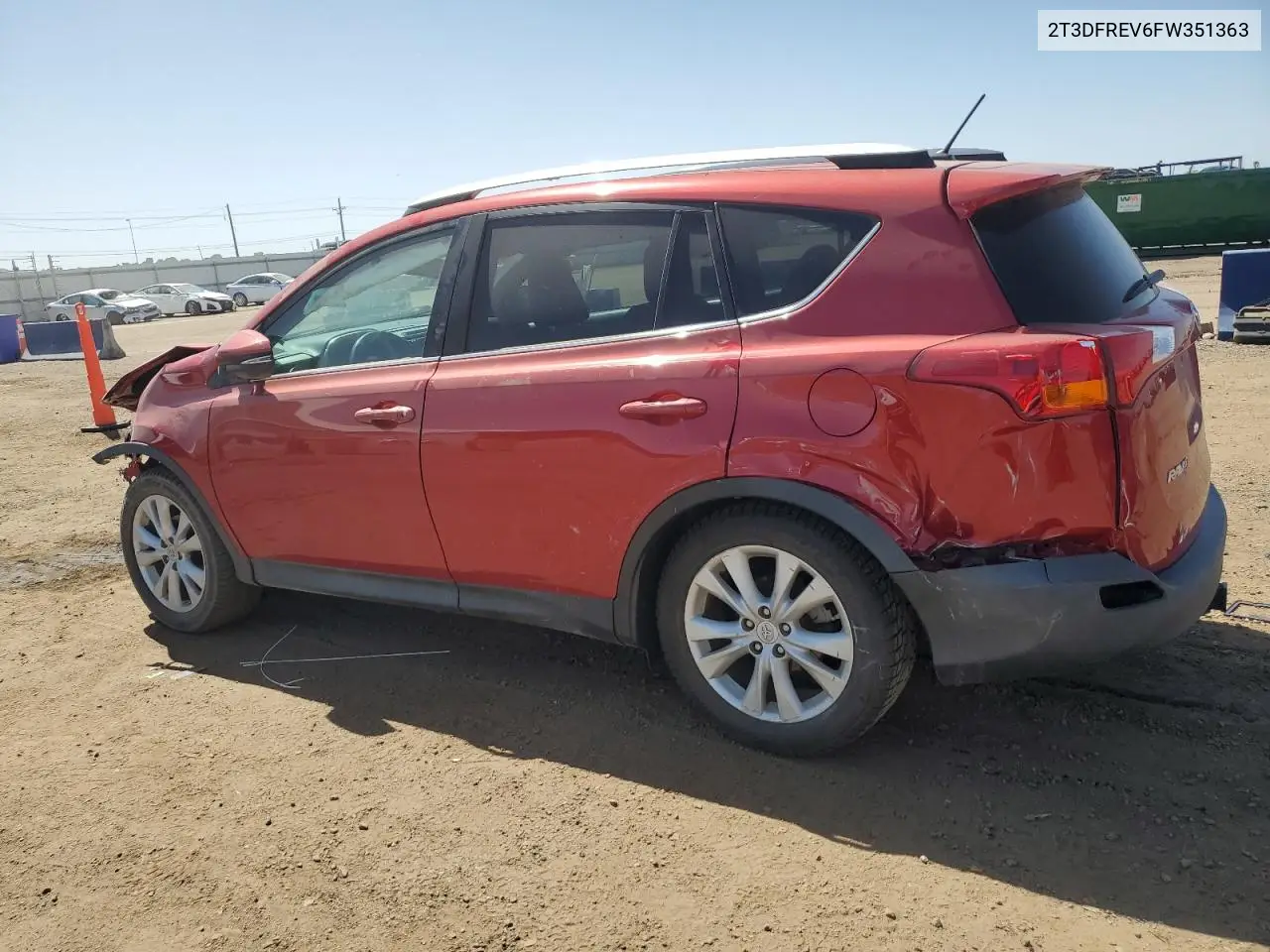 2015 Toyota Rav4 Limited VIN: 2T3DFREV6FW351363 Lot: 56908475