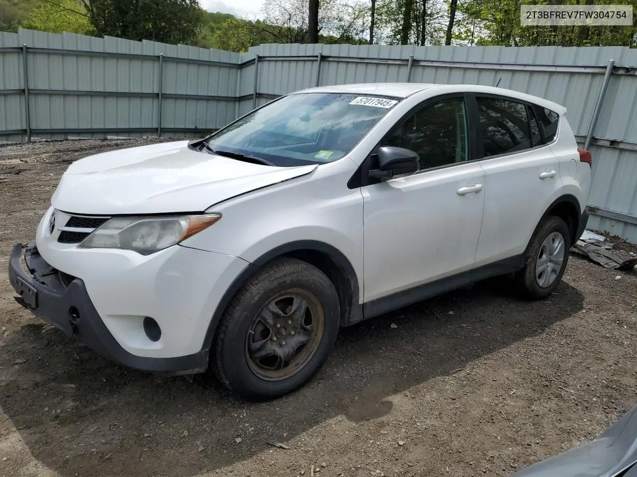 2015 Toyota Rav4 Le VIN: 2T3BFREV7FW304754 Lot: 57017945